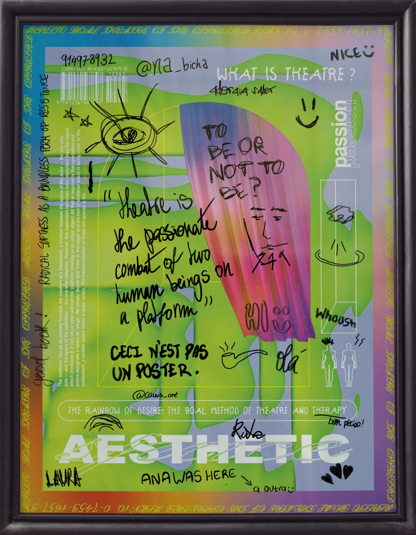 Aesthetic Space Poster Art Framed