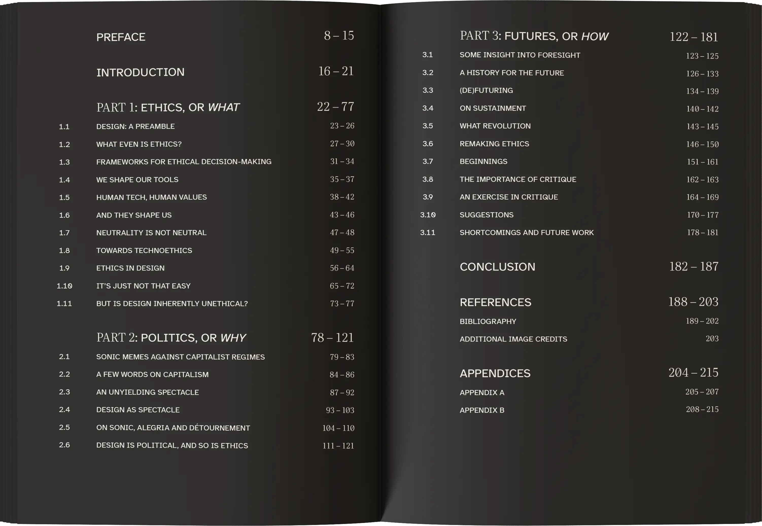 Pages 8 and 9 of the book